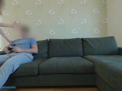 Video Cuckold preferred to play console while his wife is fucked by his friend - ProgrammersWife