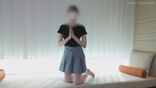 #76 [Japanese Amateur, Pillow Sales Office Lady, Tight Skirt] At first, she didn't like it, but in t