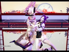 [MMD] 極楽浄土 GokurakuJodo Hot Naked Dance KDA Ahri Kaisa Seraphine