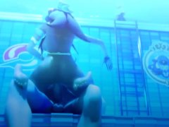 Trainer Nessa joins you for a Passionate Sex session in the Pool Pokemon