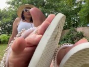 Preview 2 of Havaianas, natural nails and dirty soles