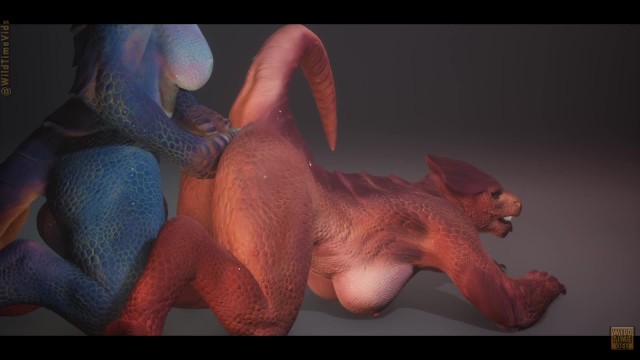 Komodo Dragon Furry Porn - Wild Life Dragon Lesbian Love Red & Blue Scalie - Pornhub.com