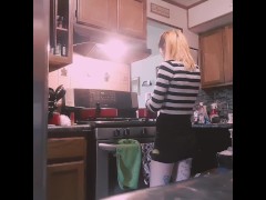 Tattooed Goth Milf Makes Steak Dinner And Shakes Tight Little Ass For You