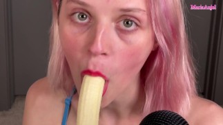 ASMR- GFE with Banana Sucking