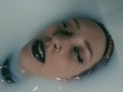 Preview 6 of Latex Slut AnaKatana in a milk bath with blinding lenses