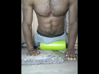 muscular men, abs, dry humping pillow, gym