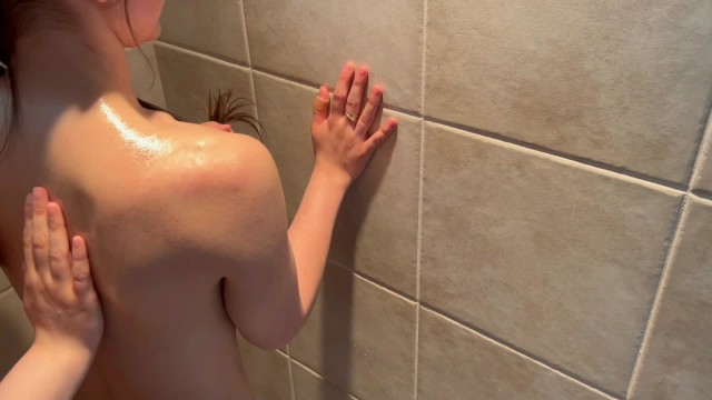 Sexy shower fun with oil!