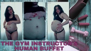 Buffet humano del instructor de gimnasia - Vore del mismo tamaño