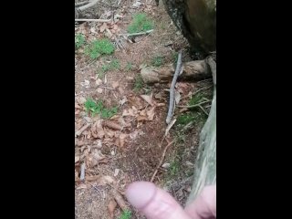 Public Cumshot in the Forest