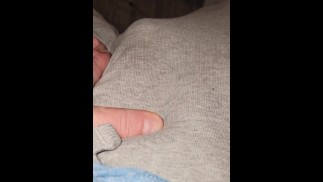 Возбужденные AF Твердый член Серые спортивные штаны