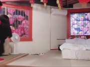 Preview 2 of Cute 18 year old big breasted girlfriend in kimono climaxing hard