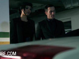 Hardcore orgy with Anissa Kate on a public parking screenshot number 1