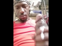 Trying to hold that nut back but it feels so good