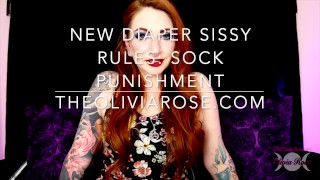 Novas regras de Sissy de fraldas: desafio de meias Apresentação gratuita