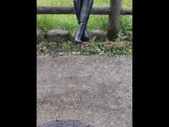 女装 ロングブーツ ブーツフェチ レザーフェチ ライダースジャケット スカート 女王様 日本人 11/16