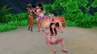 Lets Play Public Sex On The Beach 420 Friendly Star Wars Disney Mashup Sims 4 Gameplay