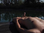 Preview 3 of Getting Off In The Sun At The Lake - Nice And Risky Outdoor Masturbation