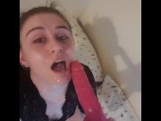 Preview 4 of Sloppy Deepthroat Sexting Session