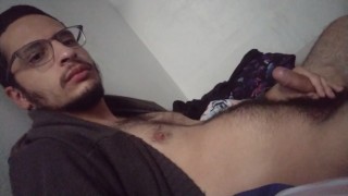 Fat gainer Fat cock Hairy guy / doing a snap ( self pleasure and joi