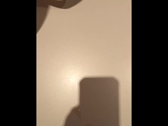 Chubby first time cum on tabel at open window
