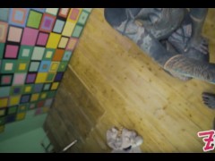 Tattoo couple HARD POV SEX - ANAL fuck, gapes, sloppy BJ, anal creampie, female orgasm, goth, punk,