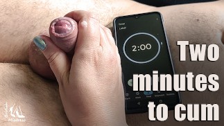 Can he cum in two minutes?