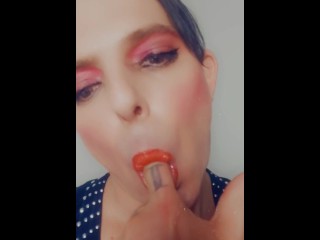 What Dat Mouth DO?! Sissy Lipstick Tease.