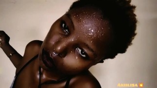 Sweat fetish: lipstick, dripping sweat 