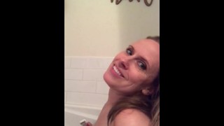 CUM get to know me - a playful chat and TiTS rub down in the bath with MILF