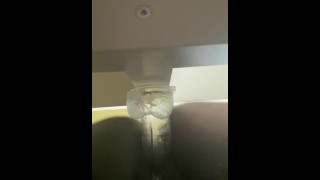 Sexy horny BBW riding dildo