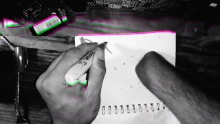 Realstumpers pratiquant l’écriture avec la main prothétique droite 