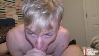 Blond Delinquent Twink Swollows Daddy’s Fat Load