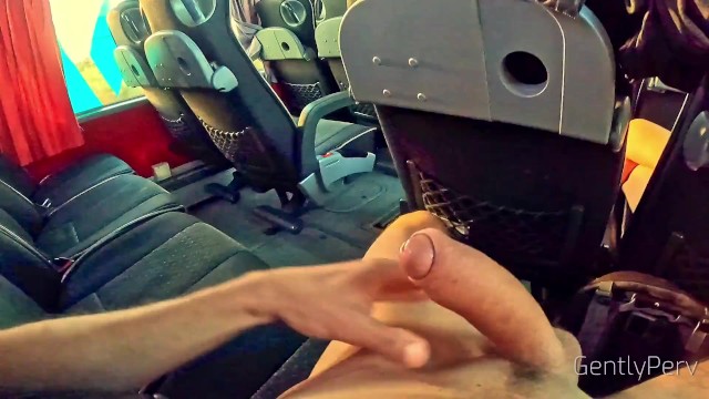 PUBLIC BUS ADVENTURE: I show my hard cock to a sexy ...