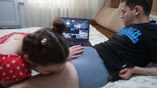 Sister Sucks Cock While I Play Warcraft
