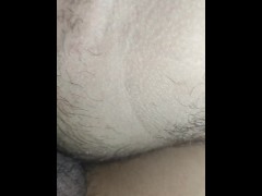 Bred hole getting pounded shaking cum inside him