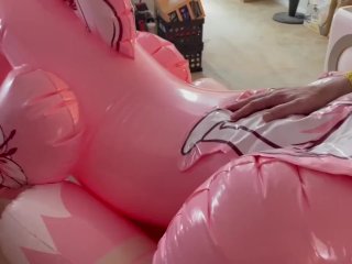 inflatable, teen, solo male, cumshot