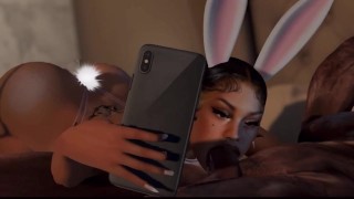 Bad Bunny deepthroats BBC- Second Life
