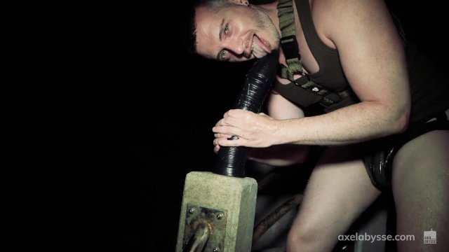 French Kinkster Exhibitionist Takes HUGE Dildo