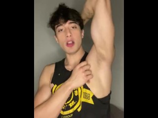 Fitness Boy, Smelling her Armpits