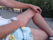 Preview 2 of guy masturbates in the park. extreme