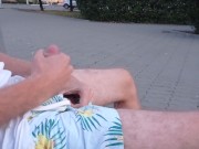 Preview 3 of guy masturbates in the park. extreme