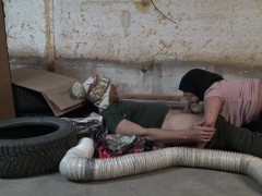 LUCKY HOMELESS GUY GETS BLOWJOB