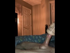 Quick Fleshlight Fuck In Bed While Parents Are Home