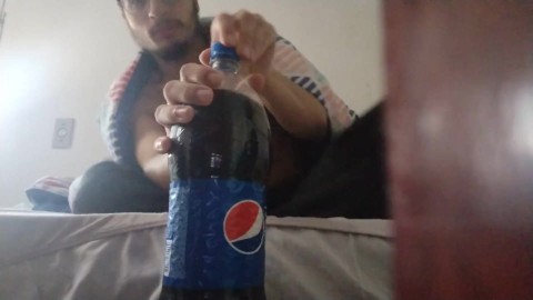 Male Drinking pepsi ( for mukbang