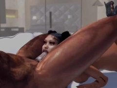 Talking To My Girl While Getting Head- Second Life