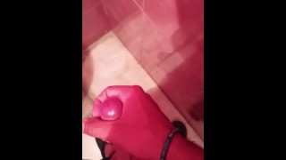 Boy Masturbates In The Shower