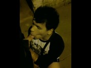 Preview 1 of blowjob and fucking in the street (@azulitierno)