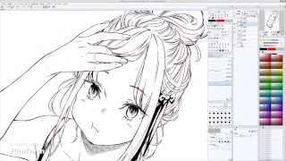 Desenhando garota de anime