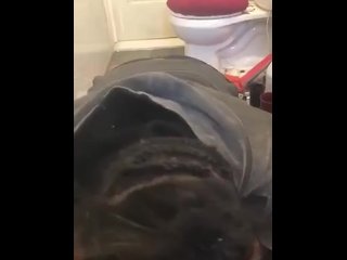 handjob, ebony milf, ebony sucking dick, vertical video