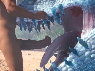 skyrim dragon, furry, anal, big dick